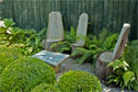 Childrens chairs and a table were formed from the stumps of three existing trees.