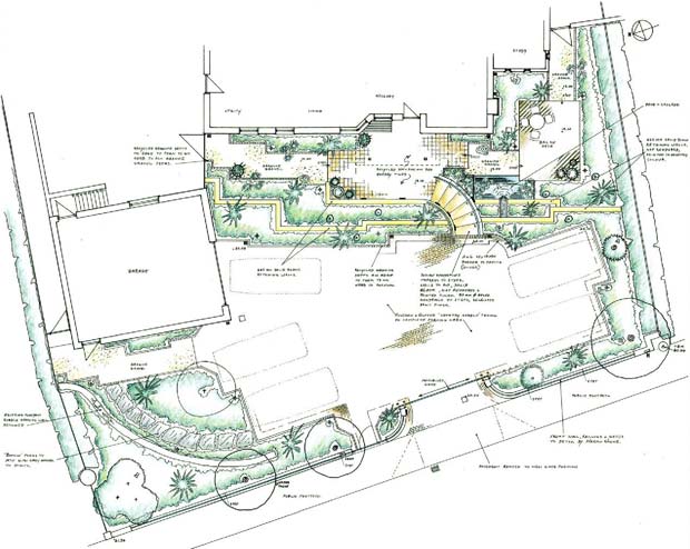 Dublin garden design plan large coastal garden.